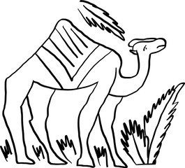 illustration with a camel