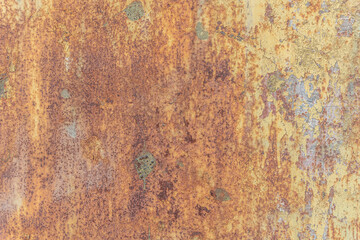 abstract background of an old painted rusty metal surface close up