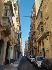 Narrow streets of Valletta
