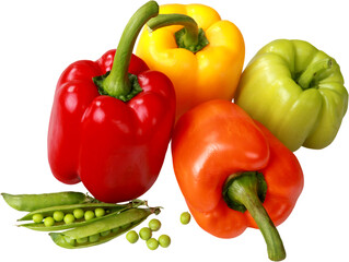 Multicolored bell peppers