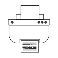 Printer line Icon and copier icon symbol. Printer icon in trendy glyph style design. print paper in Printer scanner. Realistic printer prints the text of document.