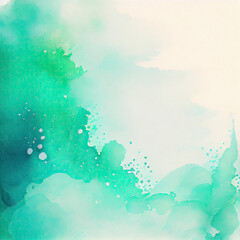 Obraz premium A colourful watercolour wash background on white paper