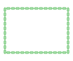 abstract artistic creative green border vector illustration
