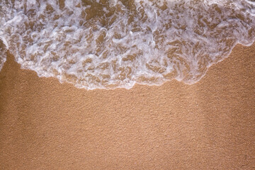 Sea wave and sand, aerial view, scenic seascape, outdoor travel background, natural minimalist abstract and summer holiday concept