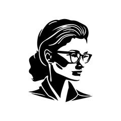 woman with glasses