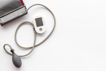 Medical device tonometer. Heart diseases diagnosis concept