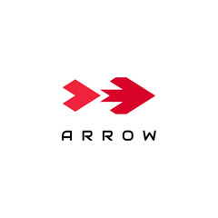 Arrow Logo Design in Red Color. For Companies, Businesses and More