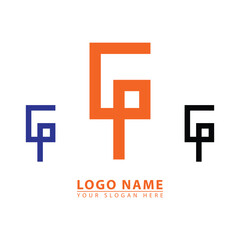 Obraz premium letter g and p logo vector simple business icon