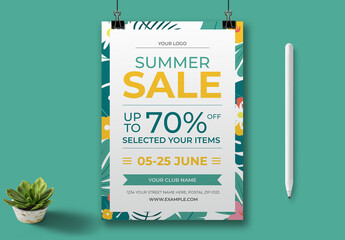 Summer Sale Flyer Design Template
