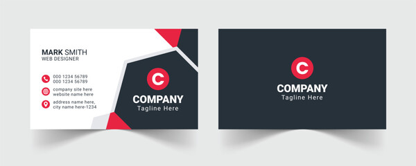 Corporate business card template, Modern business card design template, Clean professional business card template, visiting card, business card template.