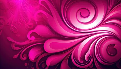 a pink background with swirls and a star, generative AI