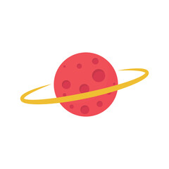 Vector illustration of planet rings icon. Planet sign in outer space.