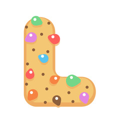 L Cookies chocolate alphabet