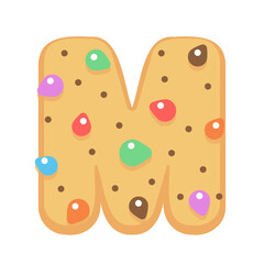 M Cookies chocolate alphabet
