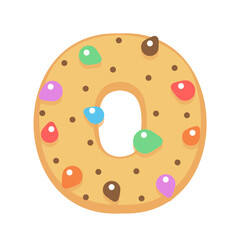 O Cookies chocolate alphabet