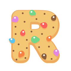 R Cookies chocolate alphabet