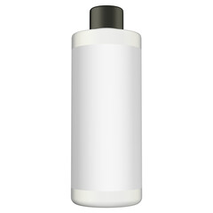 Realistic 3D white bottle rendering mockup 