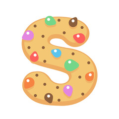 S Cookies chocolate alphabet