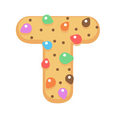 T Cookies chocolate alphabet