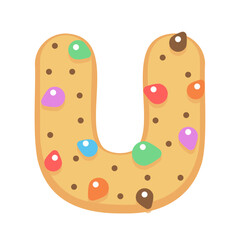 U Cookies chocolate alphabet