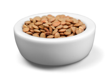 Asian colorful spices in white ceramic plate