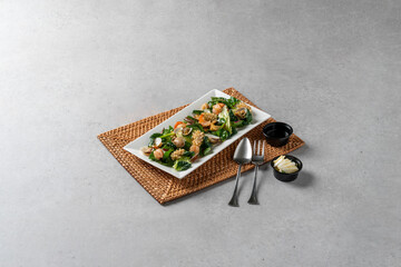 Fototapeta na wymiar Korean food dish seafood salad