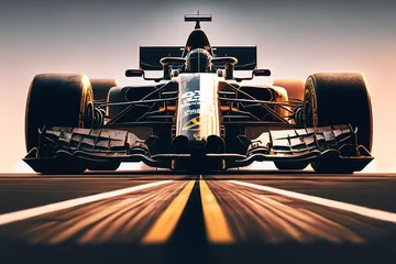 Poster Formula 1 race cars. Generative Ai.   © belyaaa