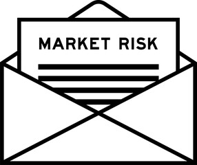 Envelope and letter sign with word market risk as the headline