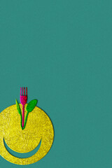 Vegetarian restaurant cafe menu concept, cover template design.