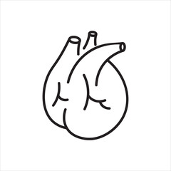 heart vector on white background