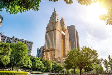 Obraz premium Street view of Nanbin Road, Chongqing, China