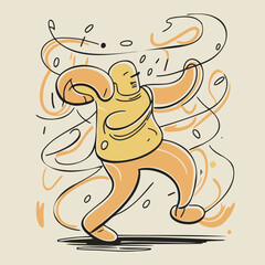 Funny alien creature doddle