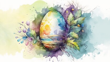 Obraz na płótnie Canvas Easter illustration 2023 Easter holiday generative ai 