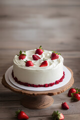 Cake with Strawberries