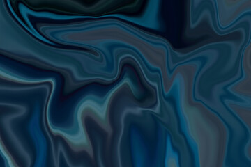 Obraz premium blue silk background with acrylic color flow geometric wavy liquid marble, Close up of colorful simply painting acrylic colorful wave line background perfect for wallpaper and cover. 