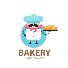 rolling pin chef waitress cooking cake logo icon