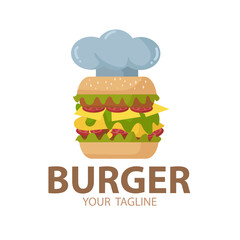 food design chef burger logo