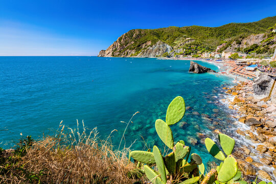 Monterosso al Mare beach in Cinque Terre, Italy