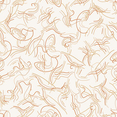 Seamless pattern colored lines in abstract style. Modern minimal wallpaper.