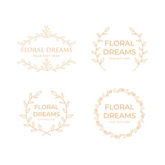  floral logos with leaves for designer for any company or business that has a nature or green based profile