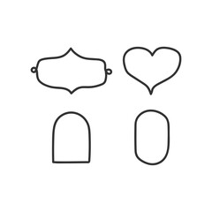 hand drawn shapes, banners Vector design elements