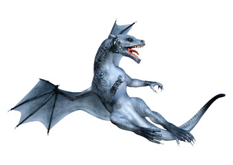 Fototapeta premium 3D Rendering Fairy Tale Dragon on White