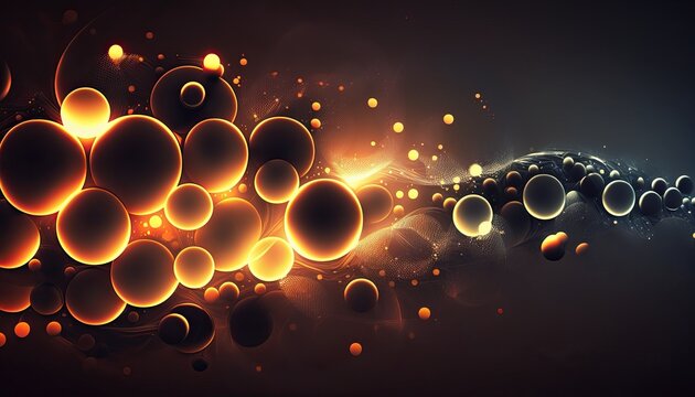 Glowing lights background bubbles colorful blury