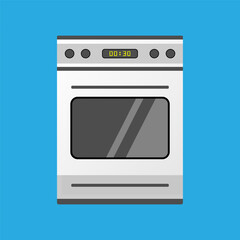 Cooker icon. Stove and oven. Kitchen furniture and appliances. Cooking at home. Kitchen interior. Vector image