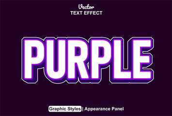 Fototapeta premium purple text effect with graphic style and editable.