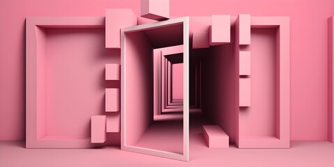 Pink 3D Render Background / AI Generated Artwork