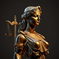 Obraz premium golden statue of justice