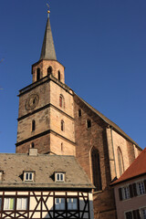 Fototapeta na wymiar Kulmbach; Petrikirche am Burgberg über der Oberen Stadt