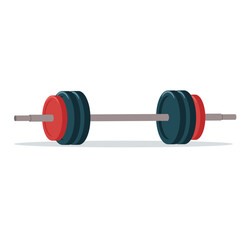 Obraz na płótnie Canvas Weightlifting barbell isolated vector illustration