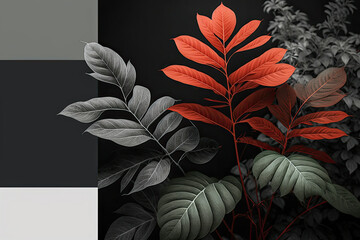 A minimal graphic design wallpaper for a graphic design studio on a charcoal background color. delicate aesthetics, hyper realistic nature textures